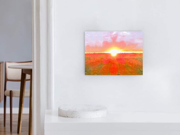 Canvas Picture Motif Heart 44x33cm Landscape