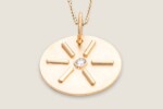 Sun Pendant for Necklace 18ct. Gold Big
