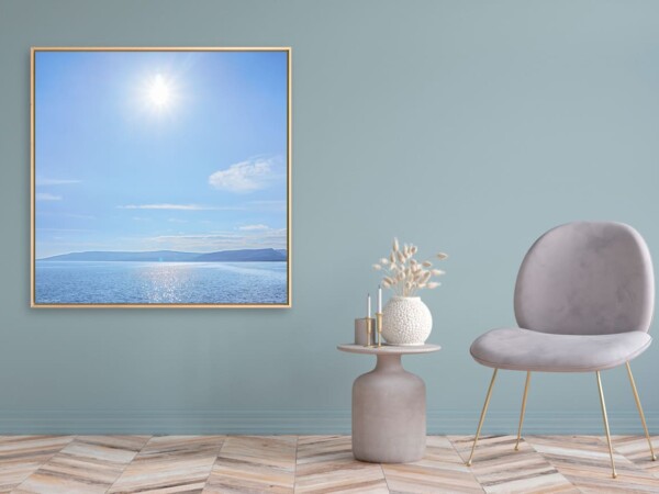 Leinwandbild mit Schattenfugenrahmen Motiv Leben 123x123cm