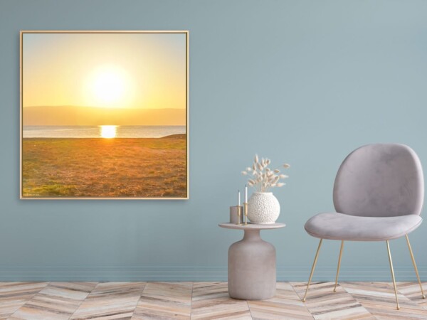 Leinwandbild mit Schattenfugenrahmen Motiv Licht 123x123cm