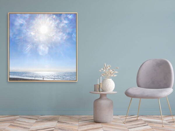 Leinwandbild mit Schattenfugenrahmen Motiv Menschlichkeit 123x123cm