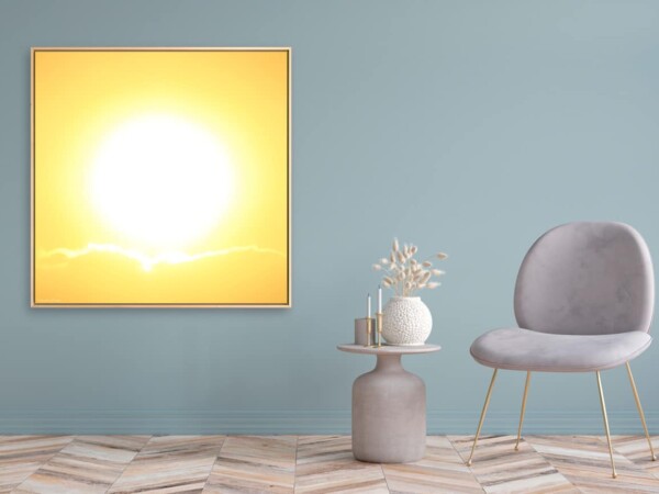 Leinwandbild mit Schattenfugenrahmen Motiv Potential der Quelle 123x123cm