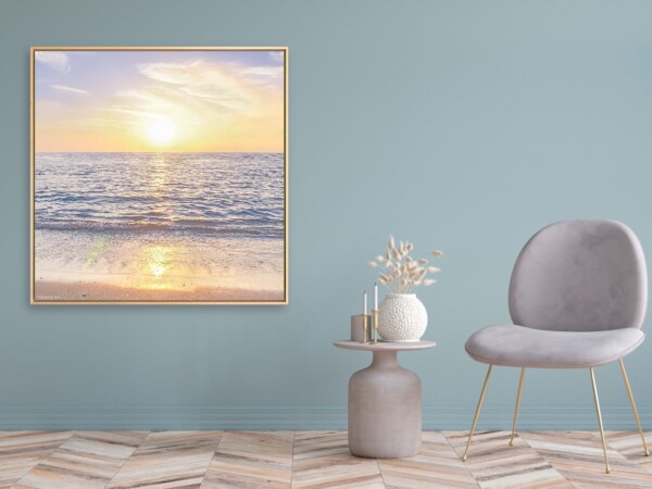 Leinwandbild mit Schattenfugenrahmen Motiv Segen 123x123cm