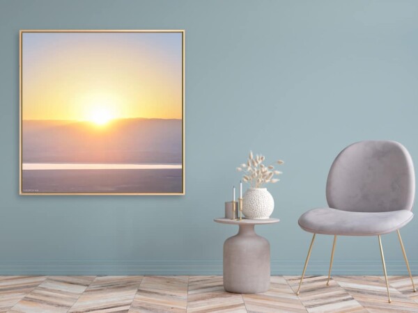 Leinwandbild mit Schattenfugenrahmen Motiv Vertrauen 123x123cm