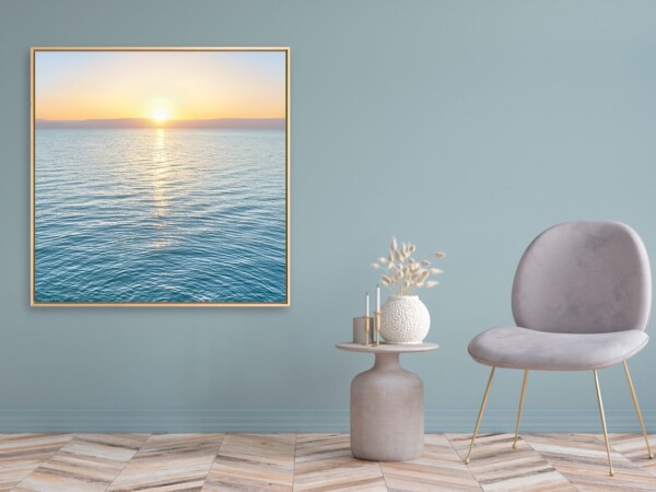 Leinwandbild mit Schattenfugenrahmen Motiv Wahrheit 123x123cm