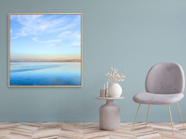 Leinwandbild mit Schattenfugenrahmen Motiv Zyklus 123x123cm