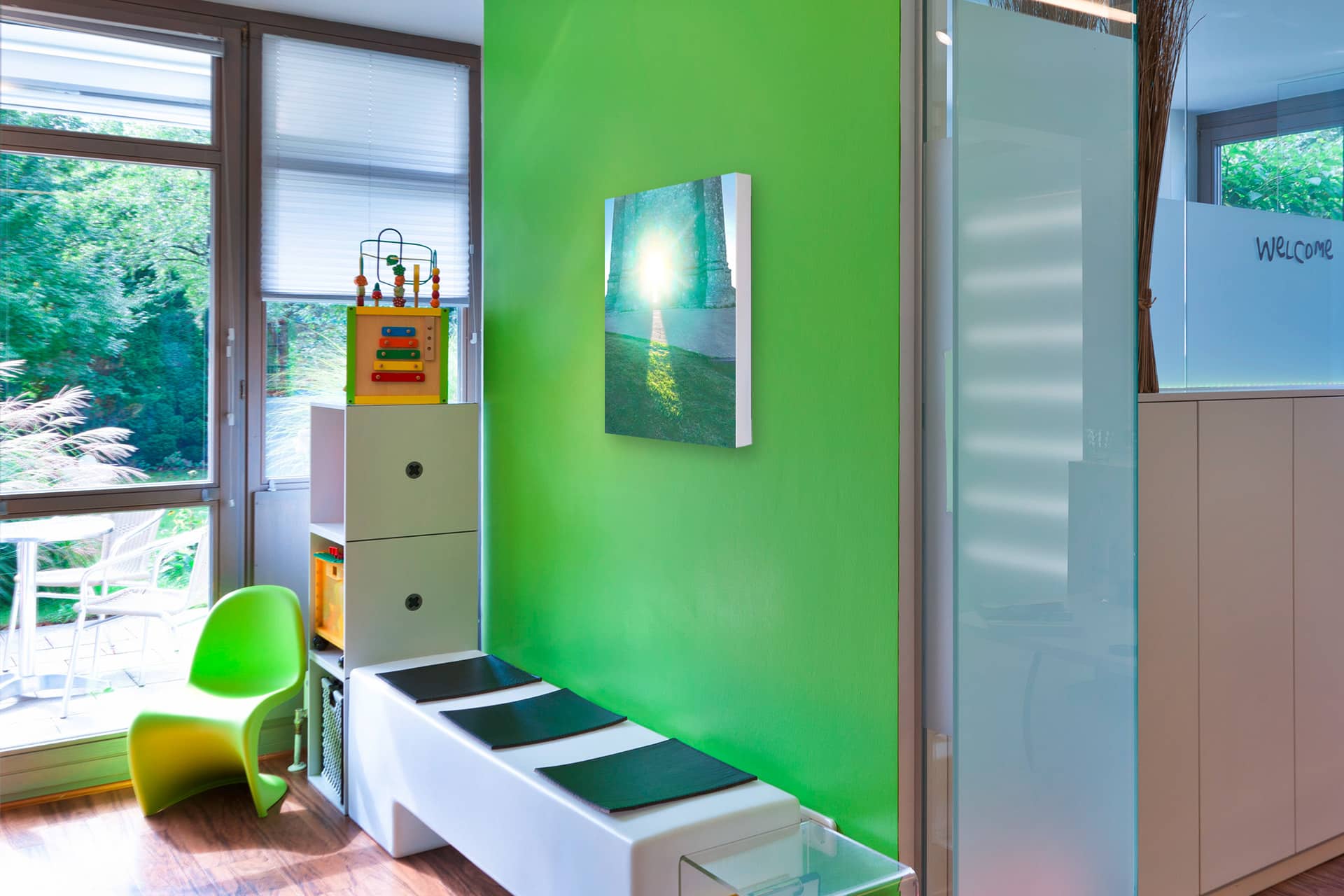 Wall mural for waiting room